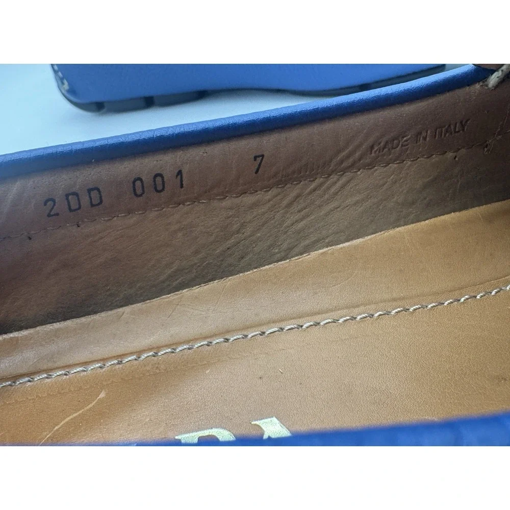 Prada blue leather